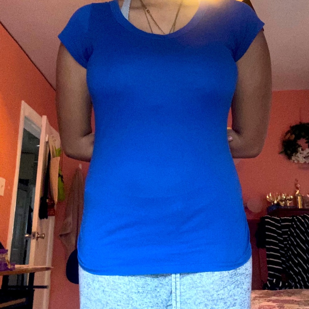 Blue tee
